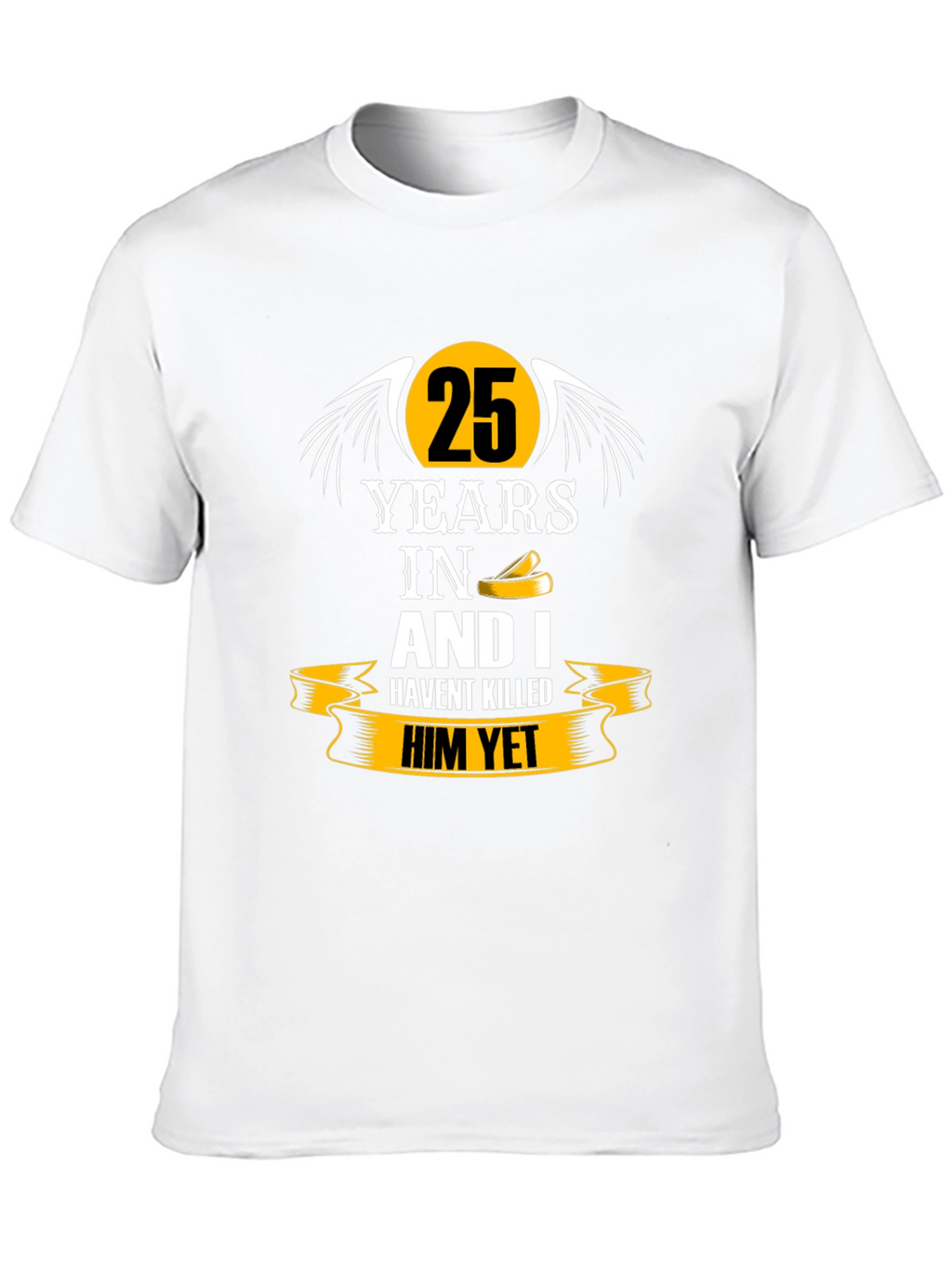 25 Years Anniversary Humor Black T-Shirt