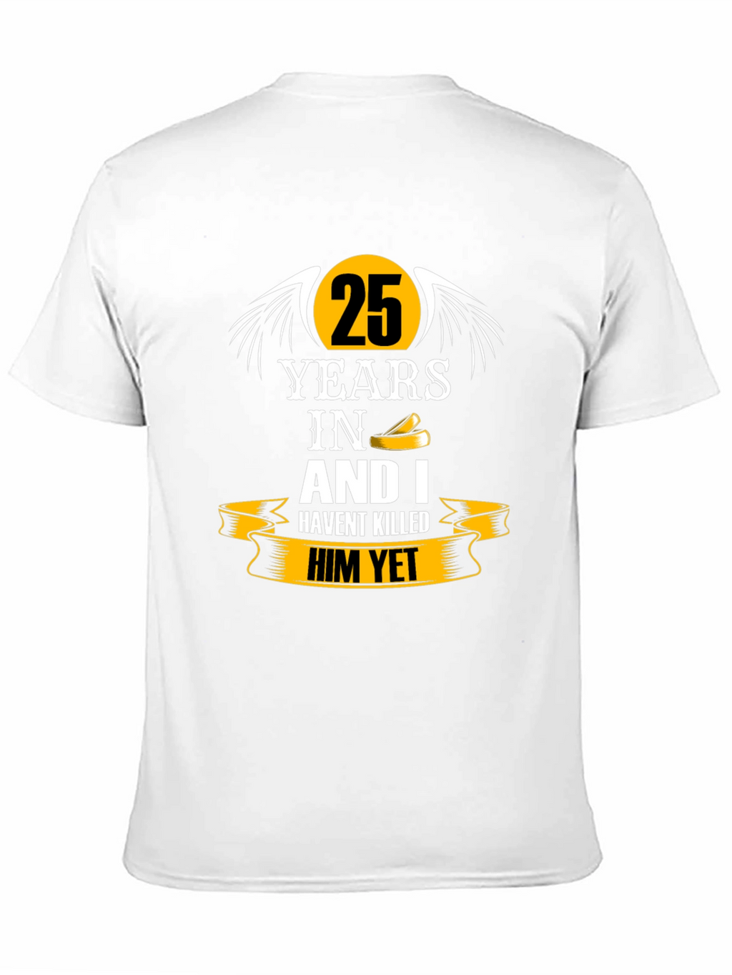 25 Years Anniversary Humor Black T-Shirt