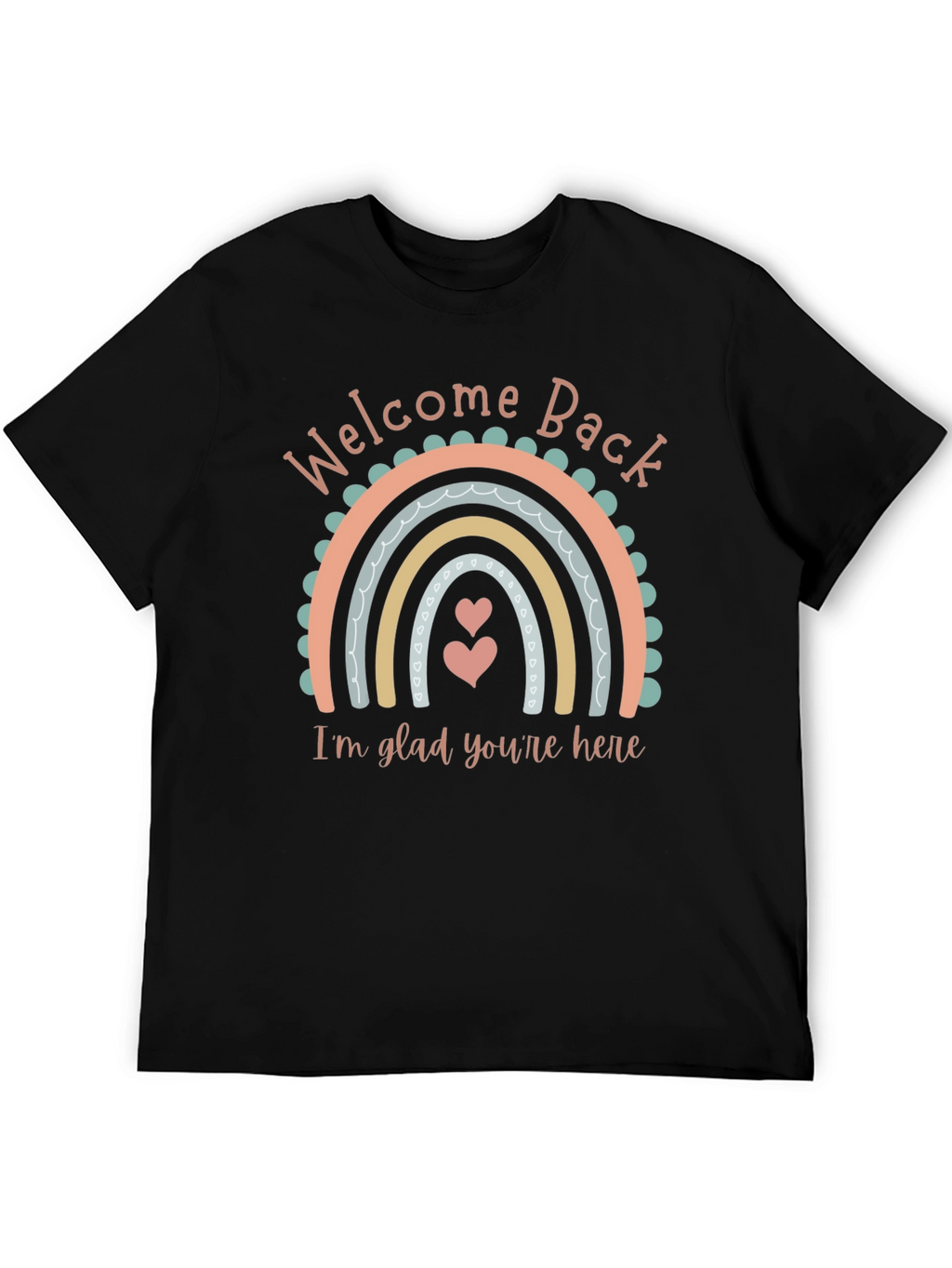 Welcome Back Graphic Tee - Rainbow Design