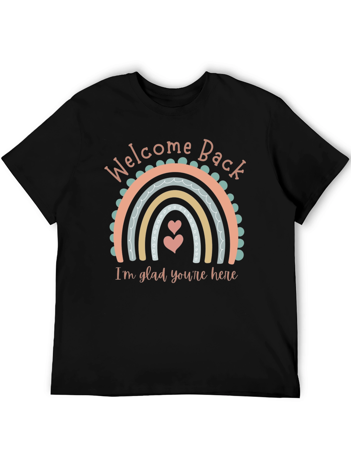 Welcome Back Graphic Tee - Rainbow Design