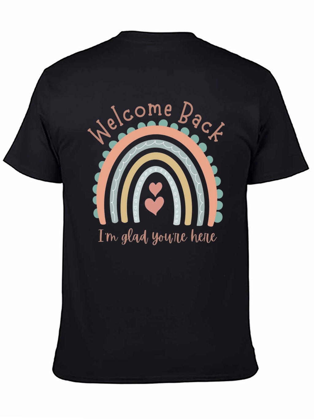 Welcome Back Graphic Tee - Rainbow Design