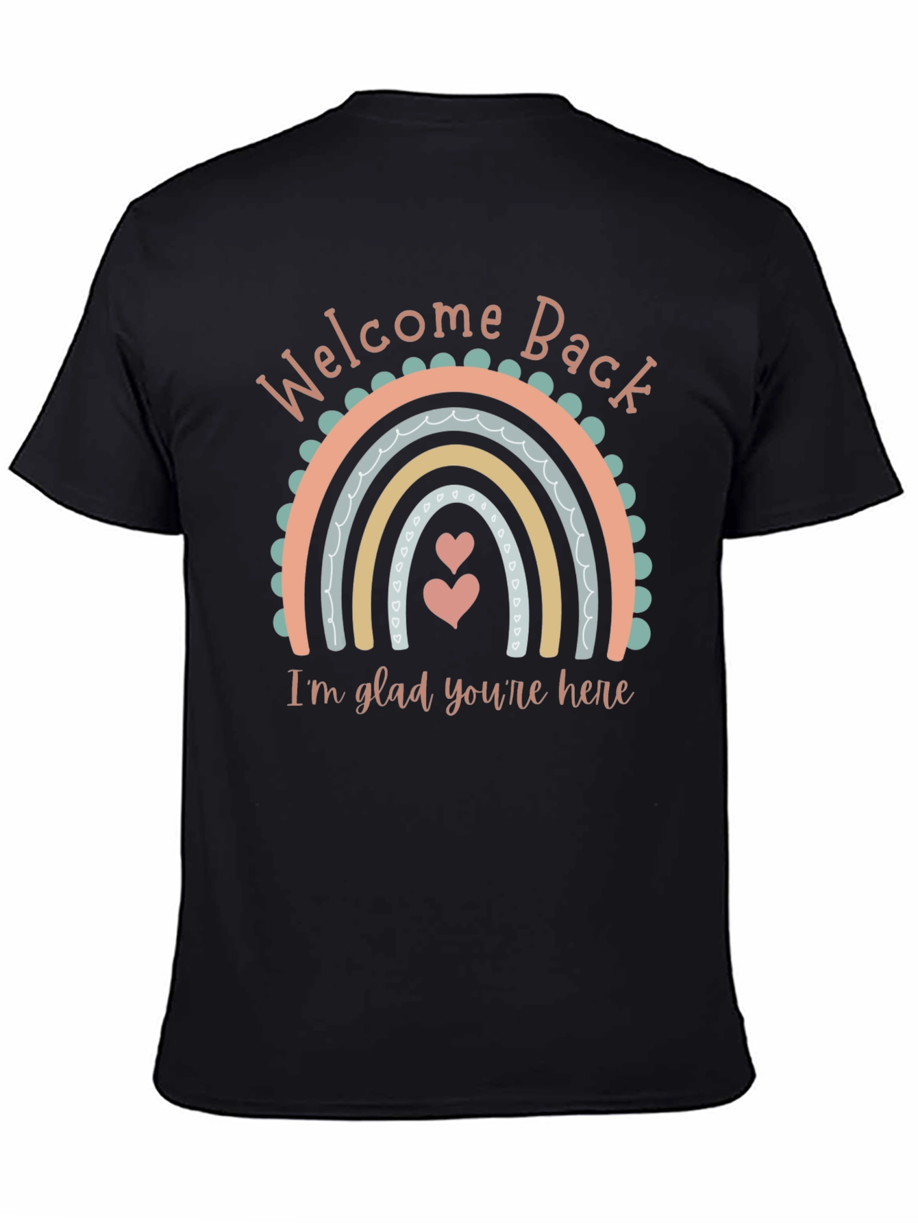 Welcome Back Graphic Tee - Rainbow Design