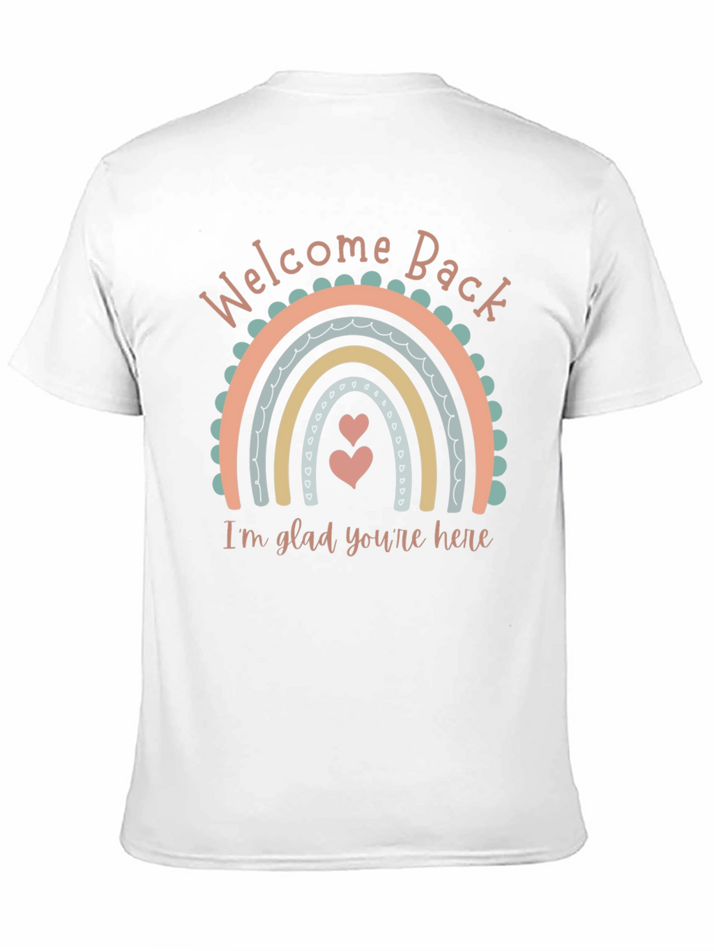Welcome Back Graphic Tee - Rainbow Design