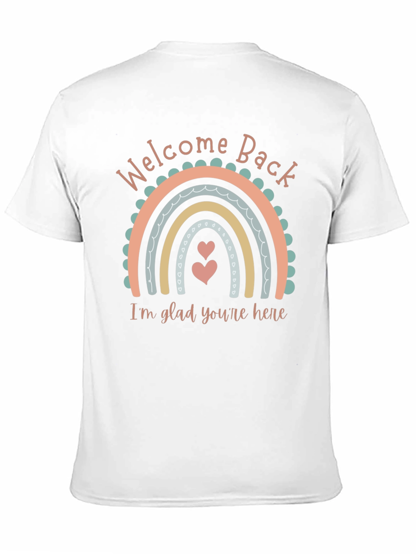 Welcome Back Graphic Tee - Rainbow Design