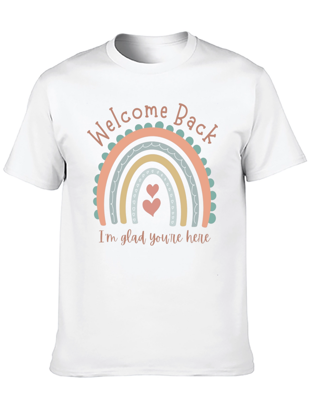 Welcome Back Graphic Tee - Rainbow Design