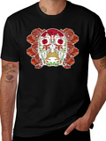 Day of the Dead Skull & Roses Graphic Tee