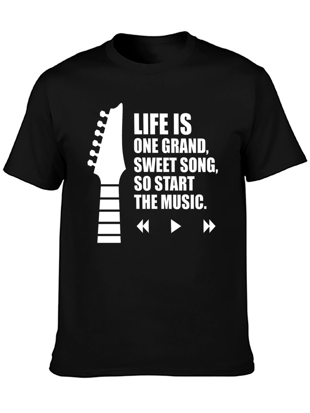 Life is Music Black Graphic Tee