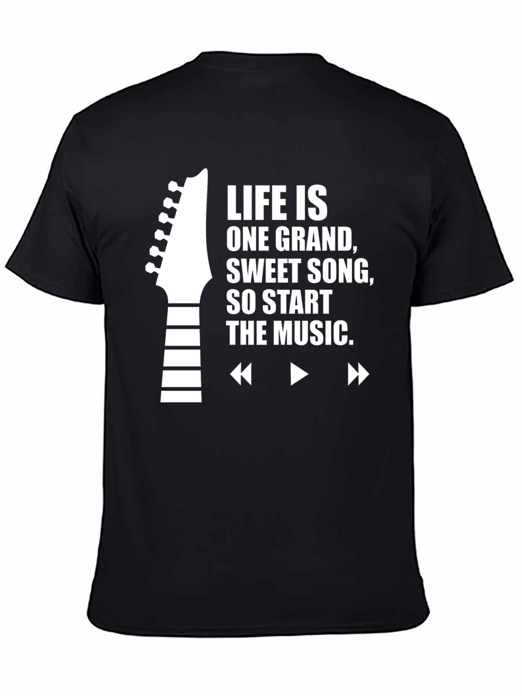 Life is Music Black Graphic Tee