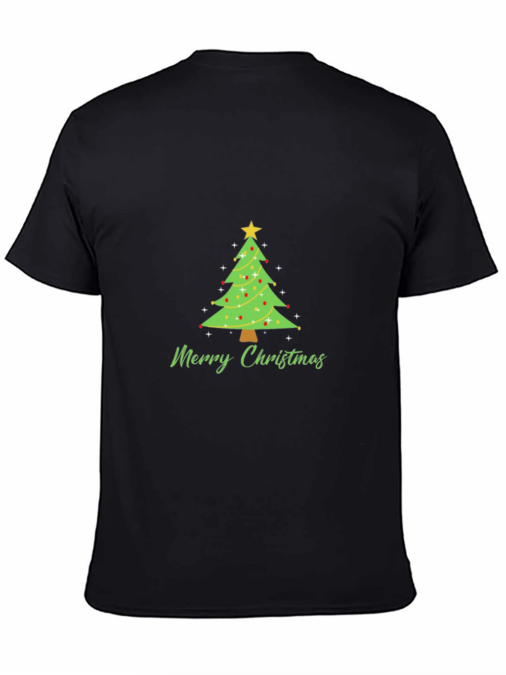 Merry Christmas Tree Graphic Tee - Holiday Festive T-Shirt