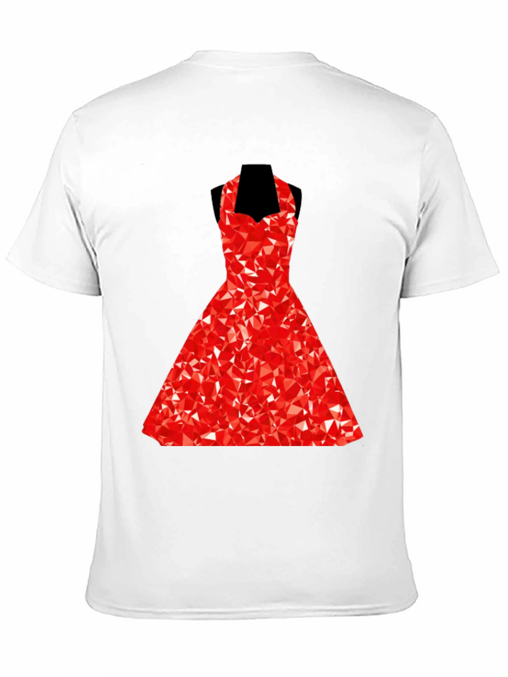 Geometric Red Dress Graphic T-Shirt