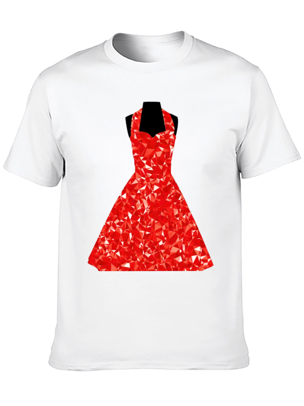 Geometric Red Dress Graphic T-Shirt