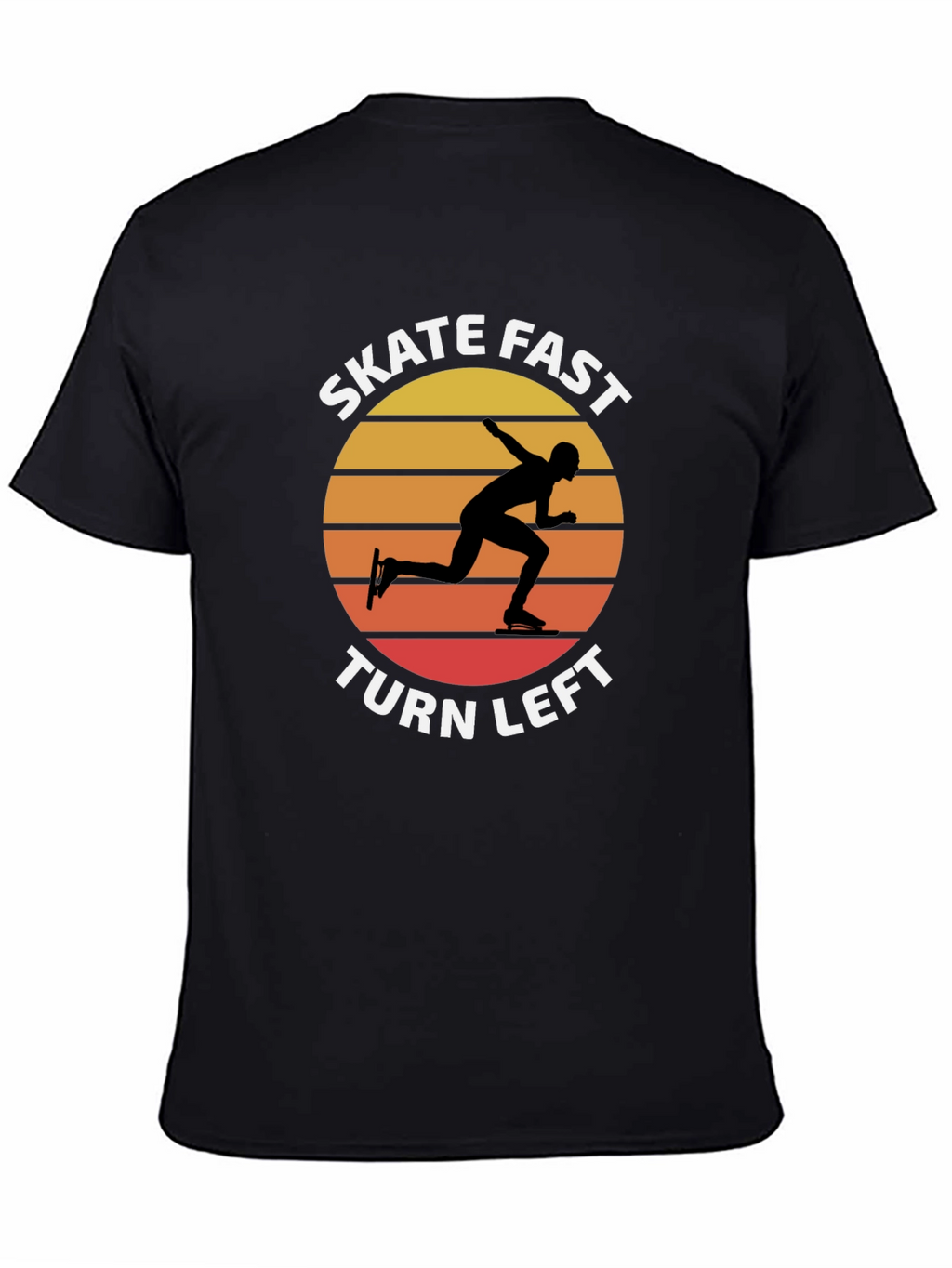 Skate Fast Turn Left T-Shirt - Retro Sunset Design