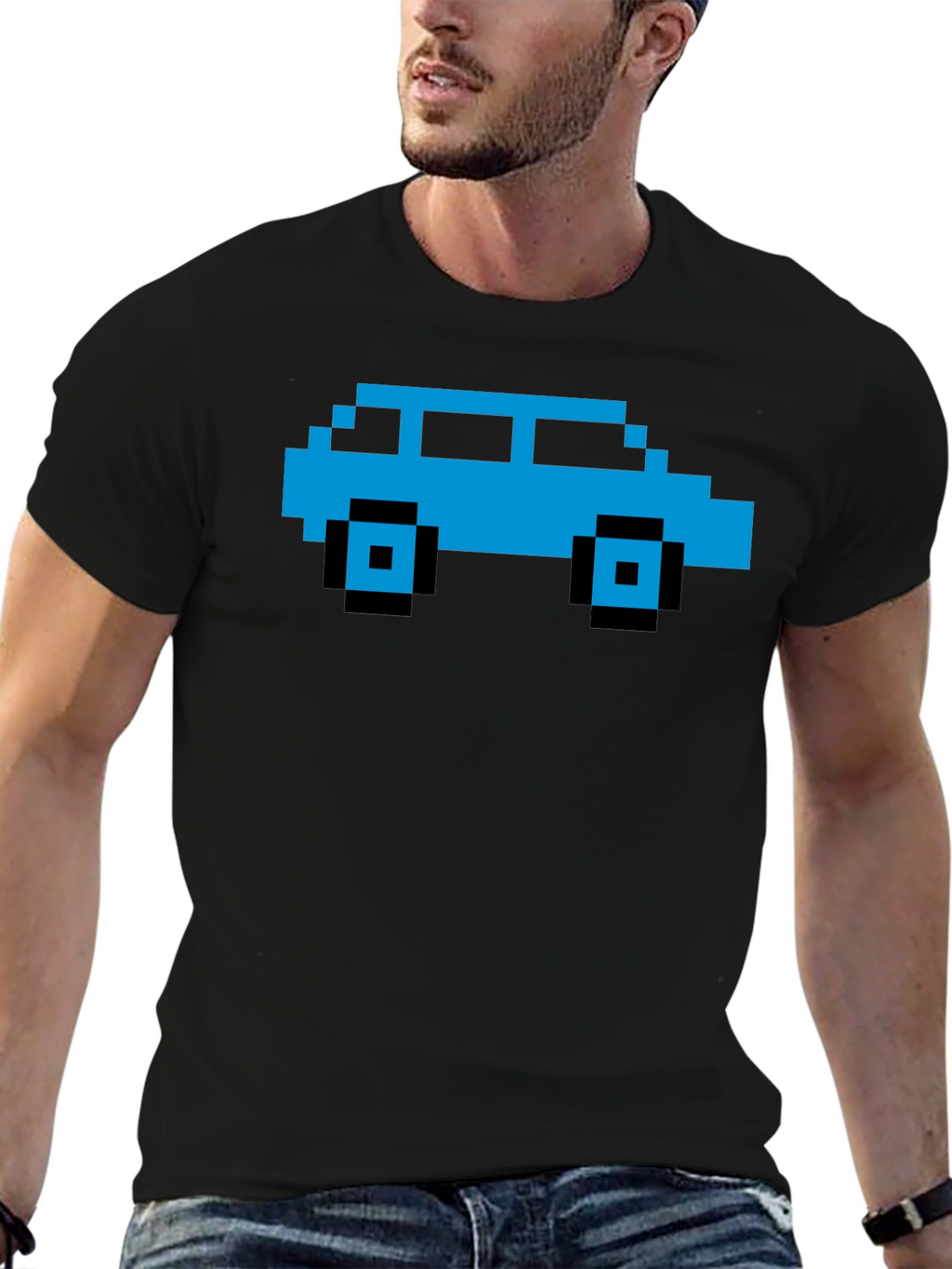 Pixel Car Graphic Tee - Retro Gaming Style