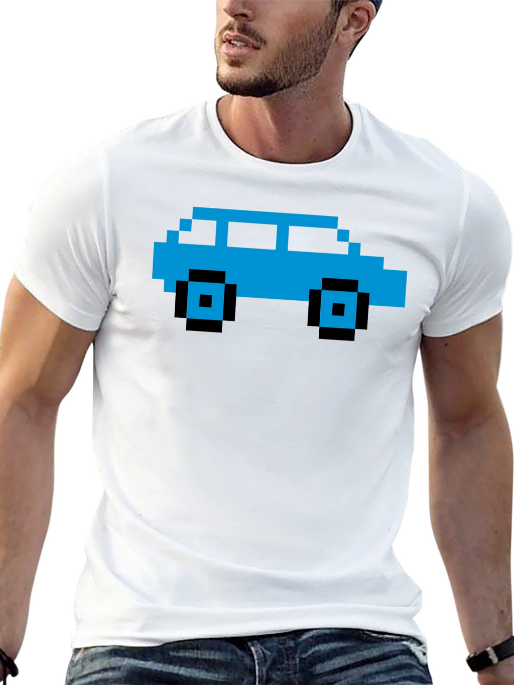 Pixel Car Graphic Tee - Retro Gaming Style