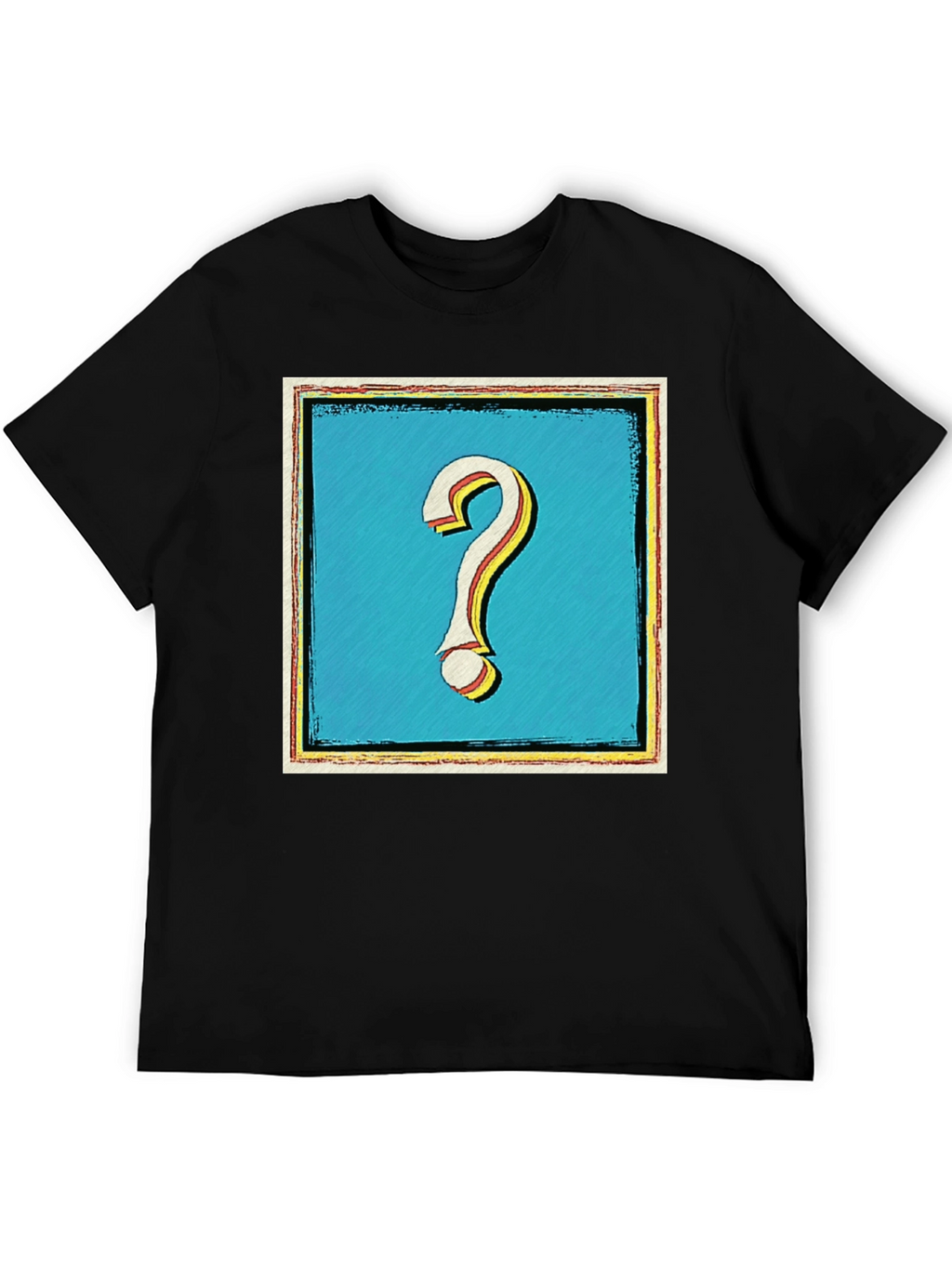 Question Mark Graphic Tee - Mens Black T-Shirt
