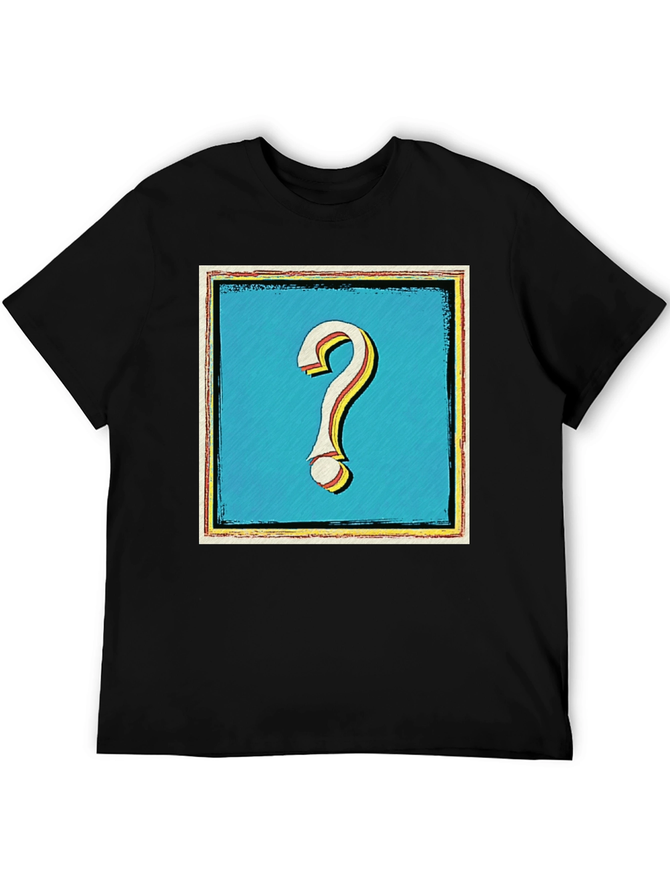 Question Mark Graphic Tee - Mens Black T-Shirt