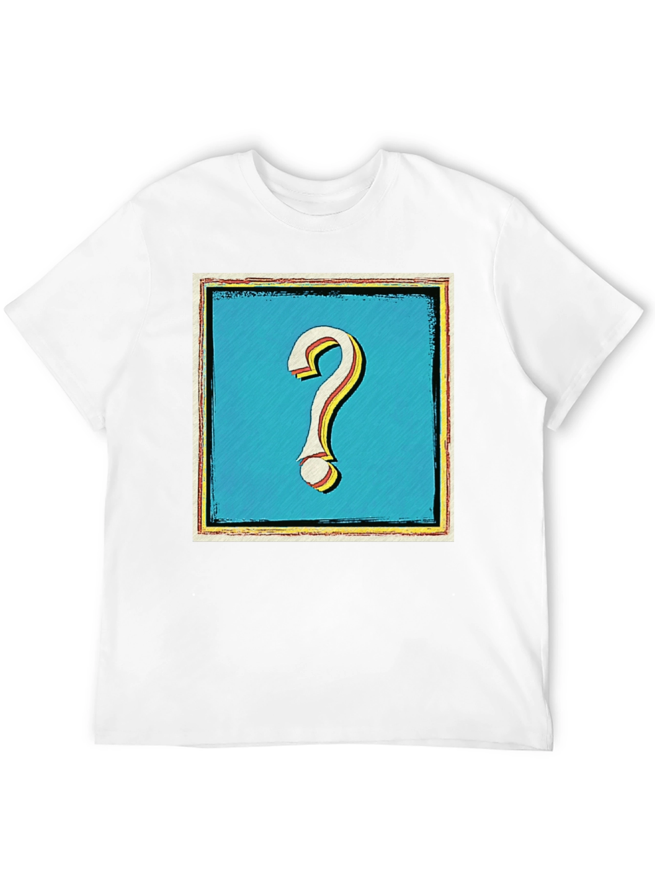 Question Mark Graphic Tee - Mens Black T-Shirt