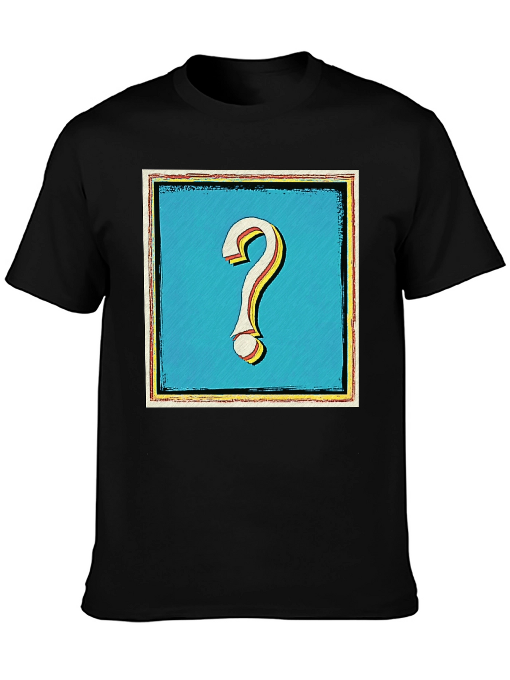 Question Mark Graphic Tee - Mens Black T-Shirt