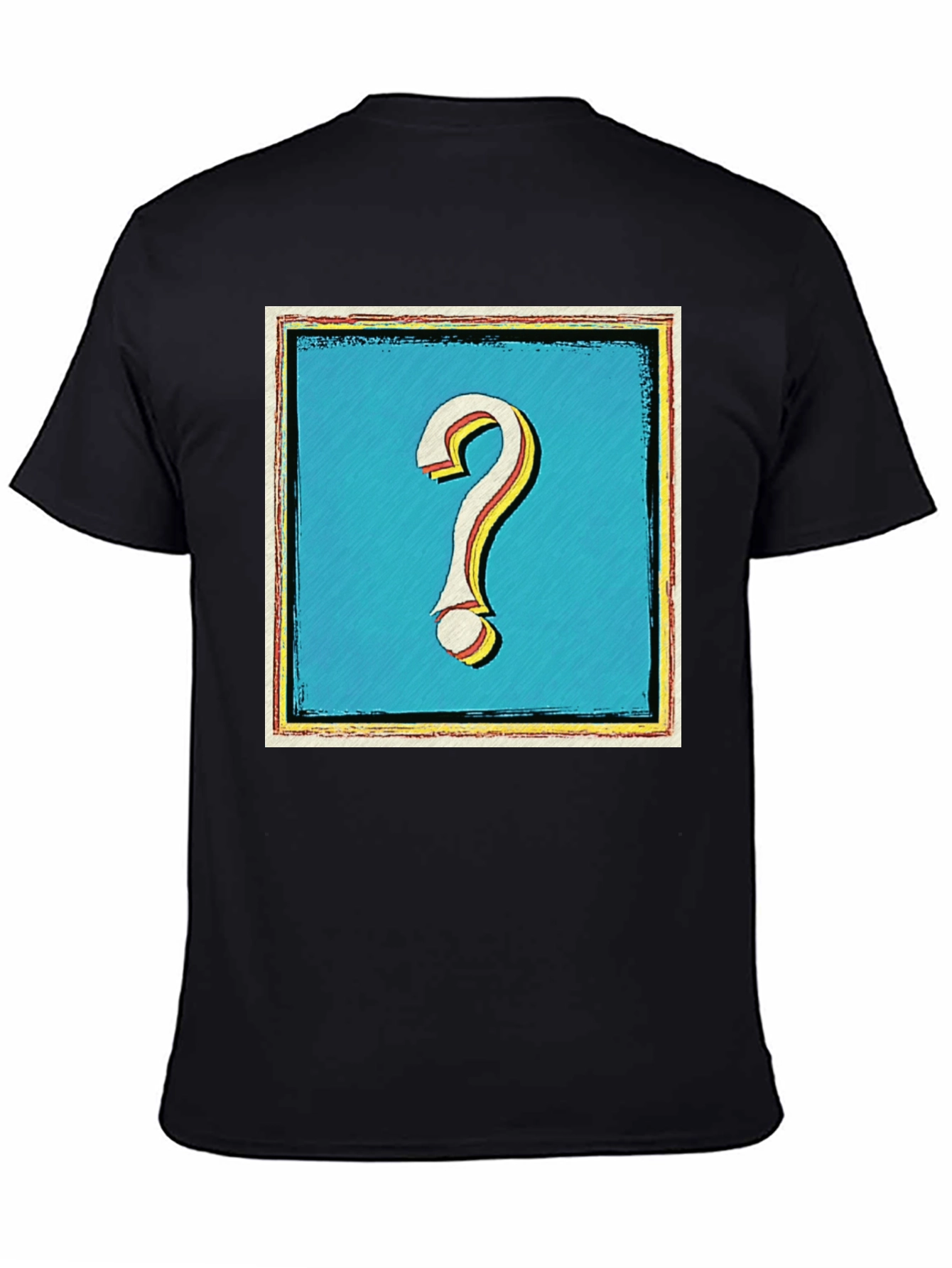 Question Mark Graphic Tee - Mens Black T-Shirt