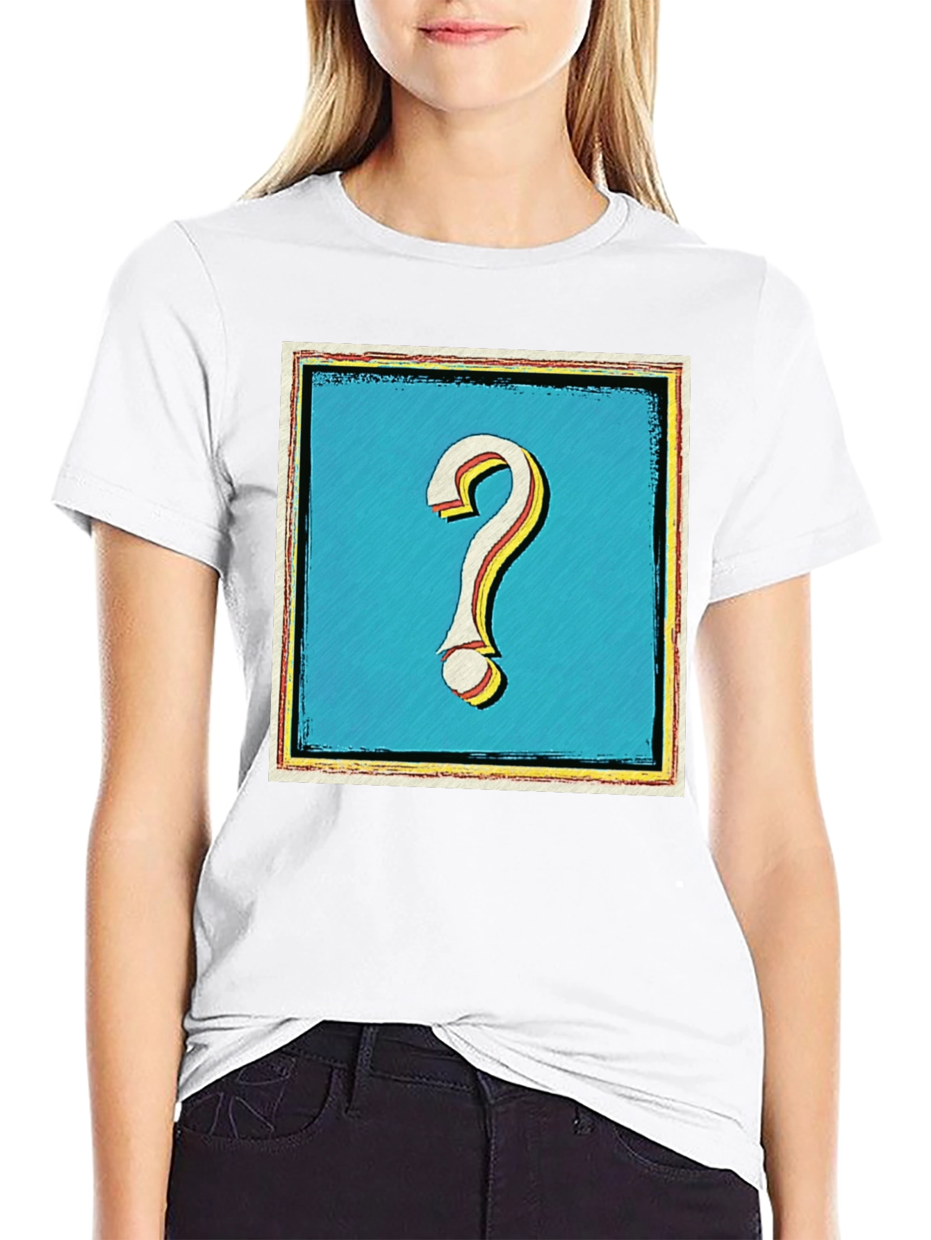 Question Mark Graphic Tee - Mens Black T-Shirt