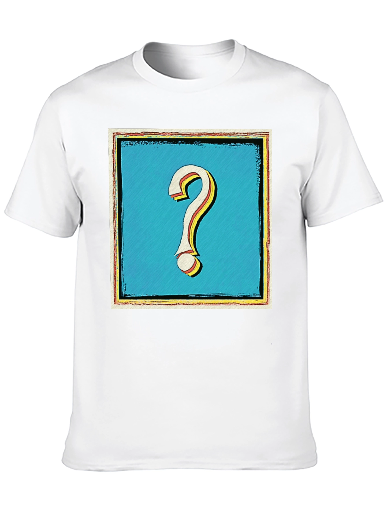Question Mark Graphic Tee - Mens Black T-Shirt