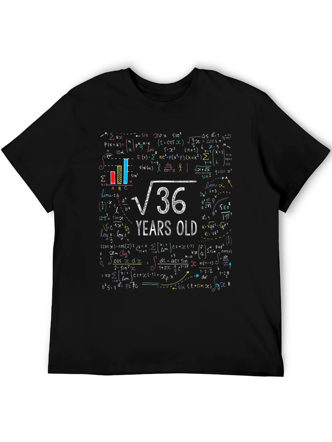 Math Humor T-Shirt - Square Root 36 6 Years Old