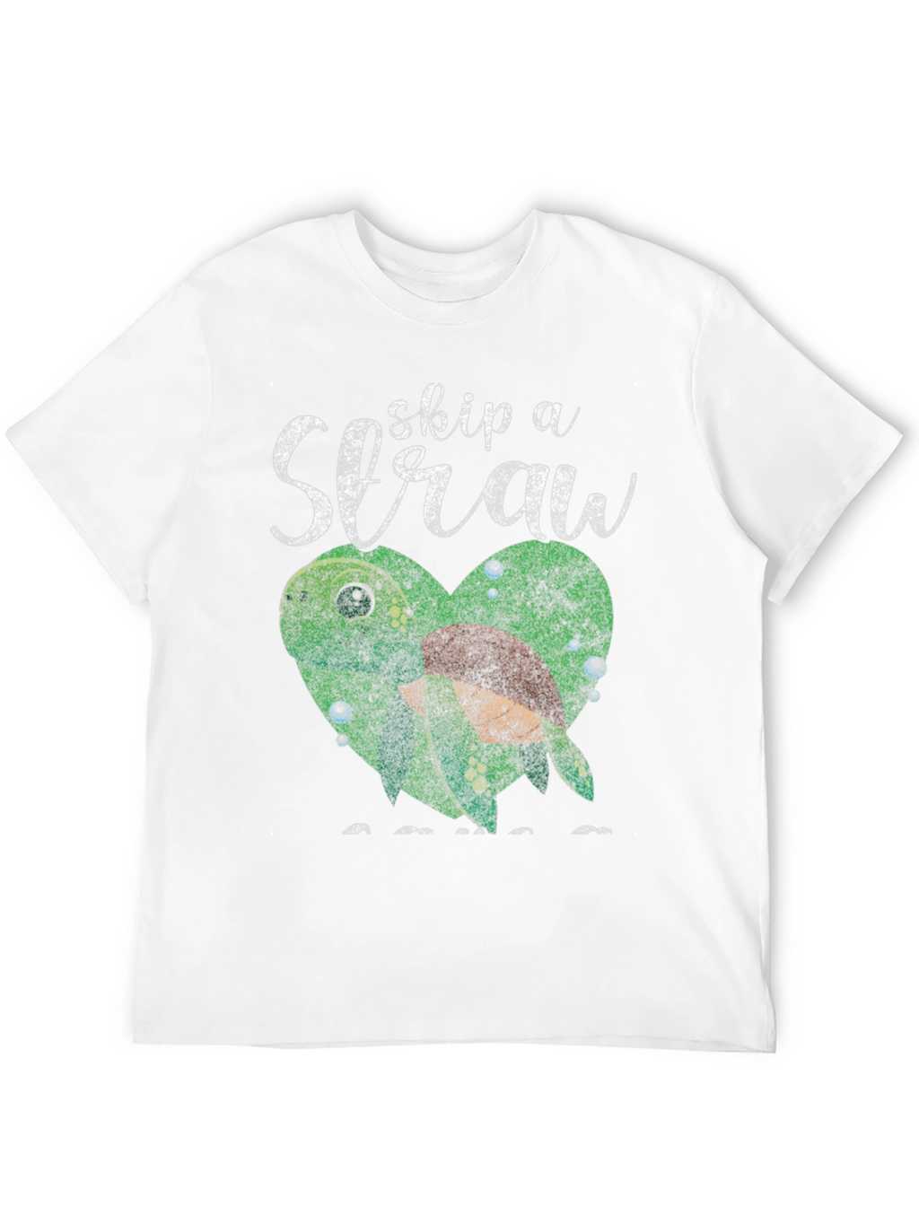 Skip a Straw Save Turtles Graphic T-Shirt