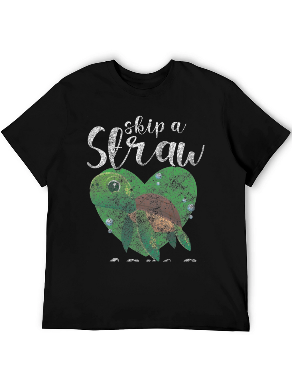 Skip a Straw Save Turtles Graphic T-Shirt