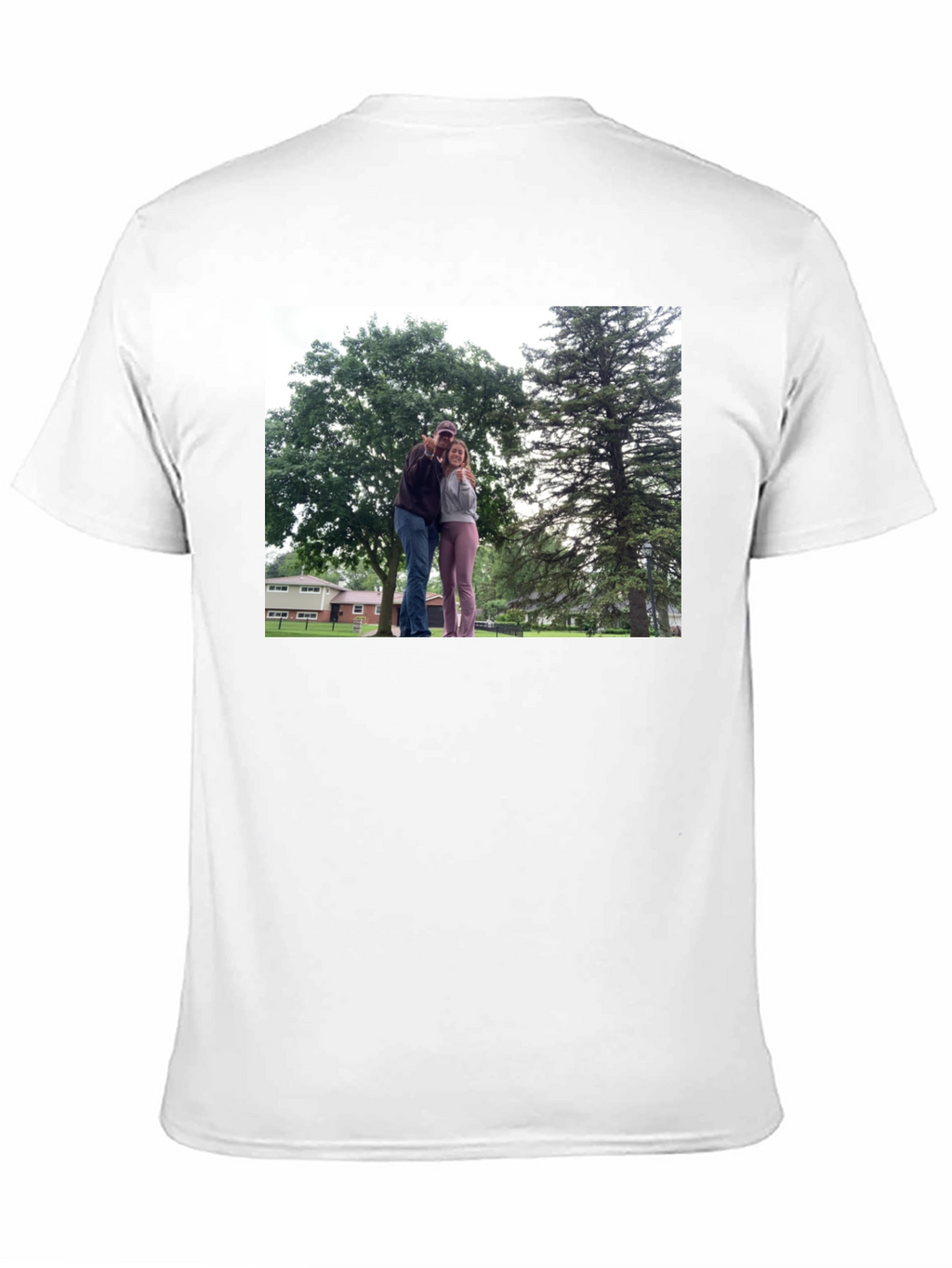 Personalized Photo Print Black T-Shirt