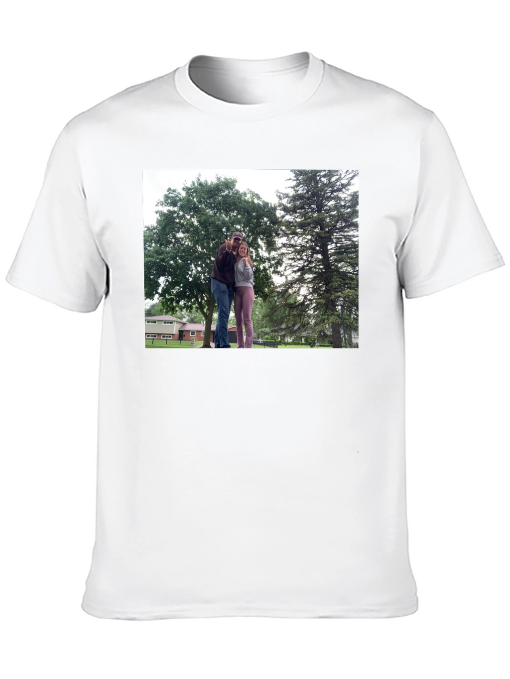 Personalized Photo Print Black T-Shirt