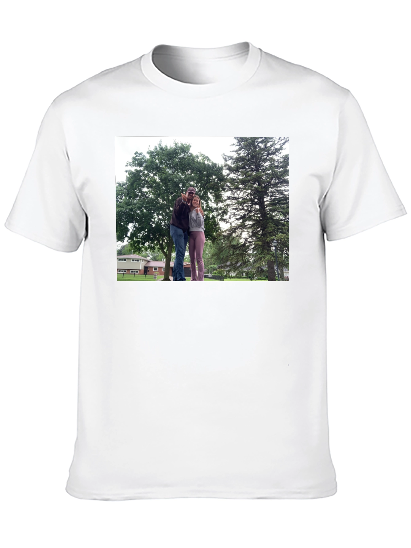 Personalized Photo Print Black T-Shirt