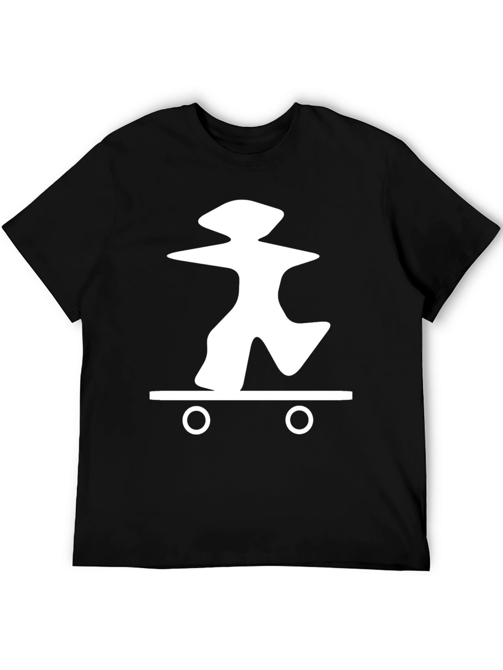 Skateboarding Graphic Tee - Casual Black T-Shirt