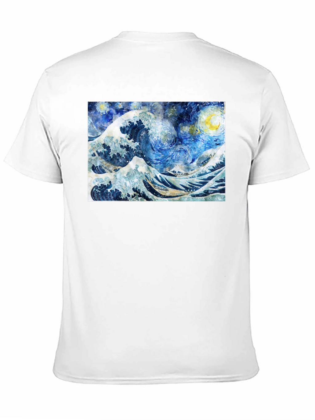 Starry Wave T-Shirt - Artistic Black Tee