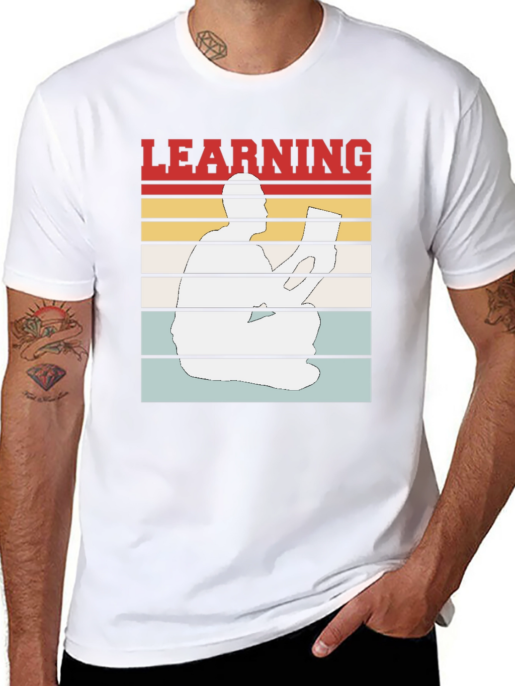 Learning T-Shirt Reader Silhouette