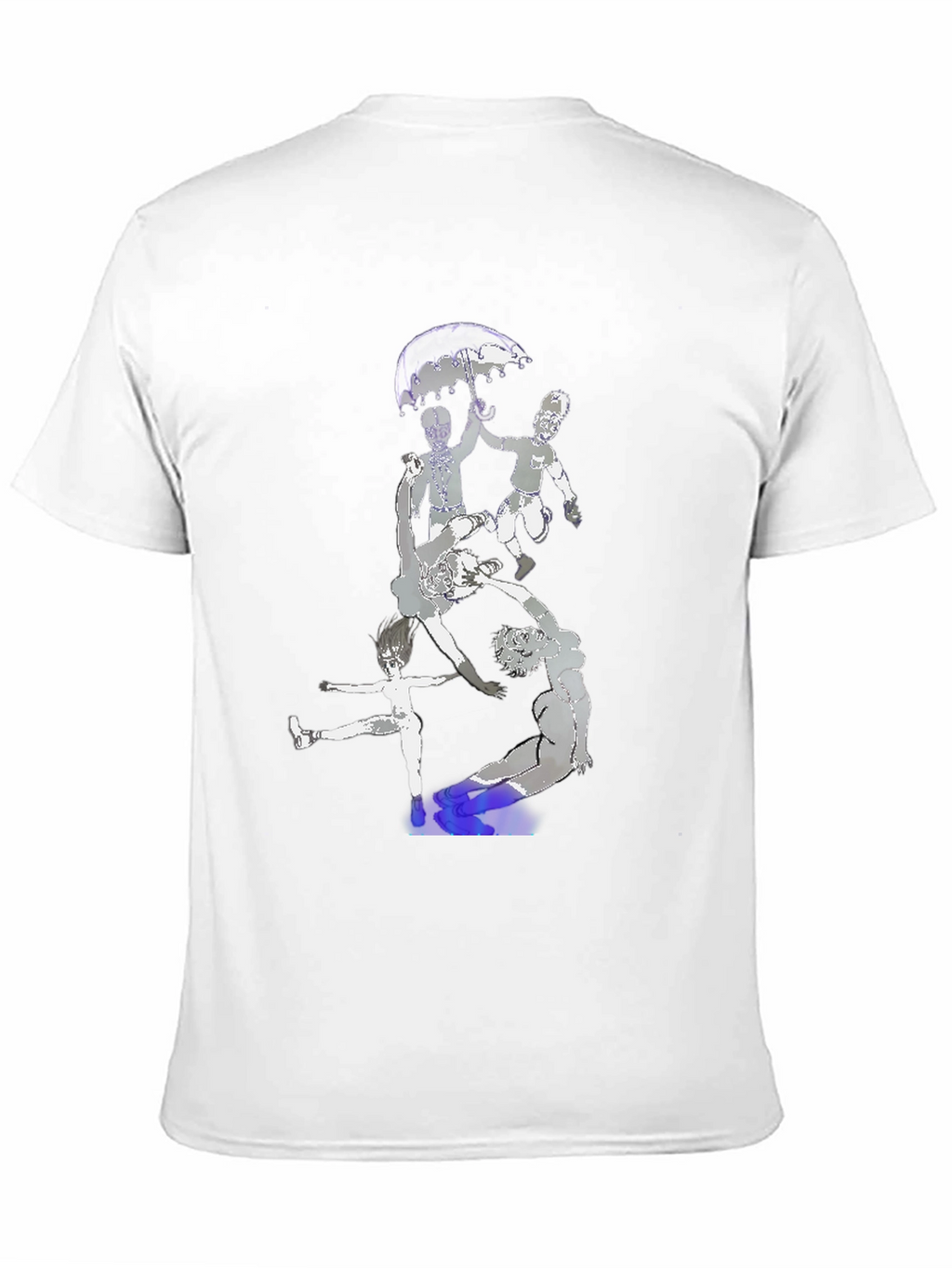 Artistic Graphic Print Black T-Shirt