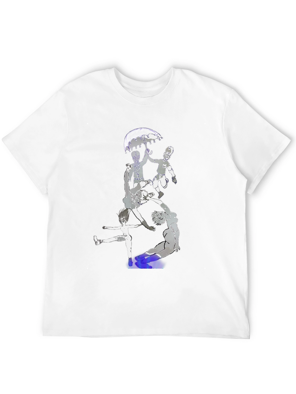 Artistic Graphic Print Black T-Shirt