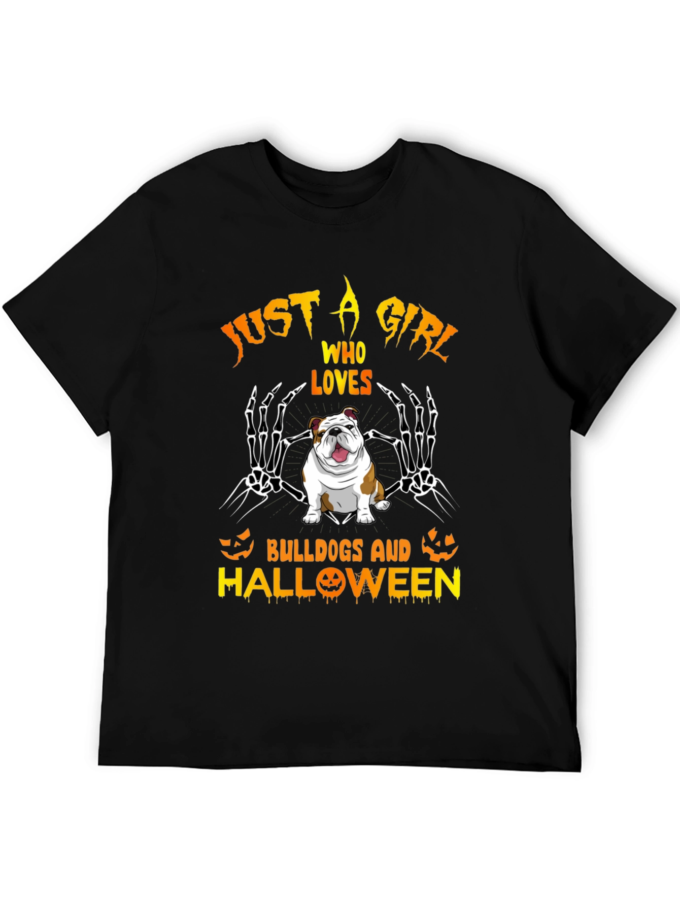Bulldog Halloween Graphic Tee