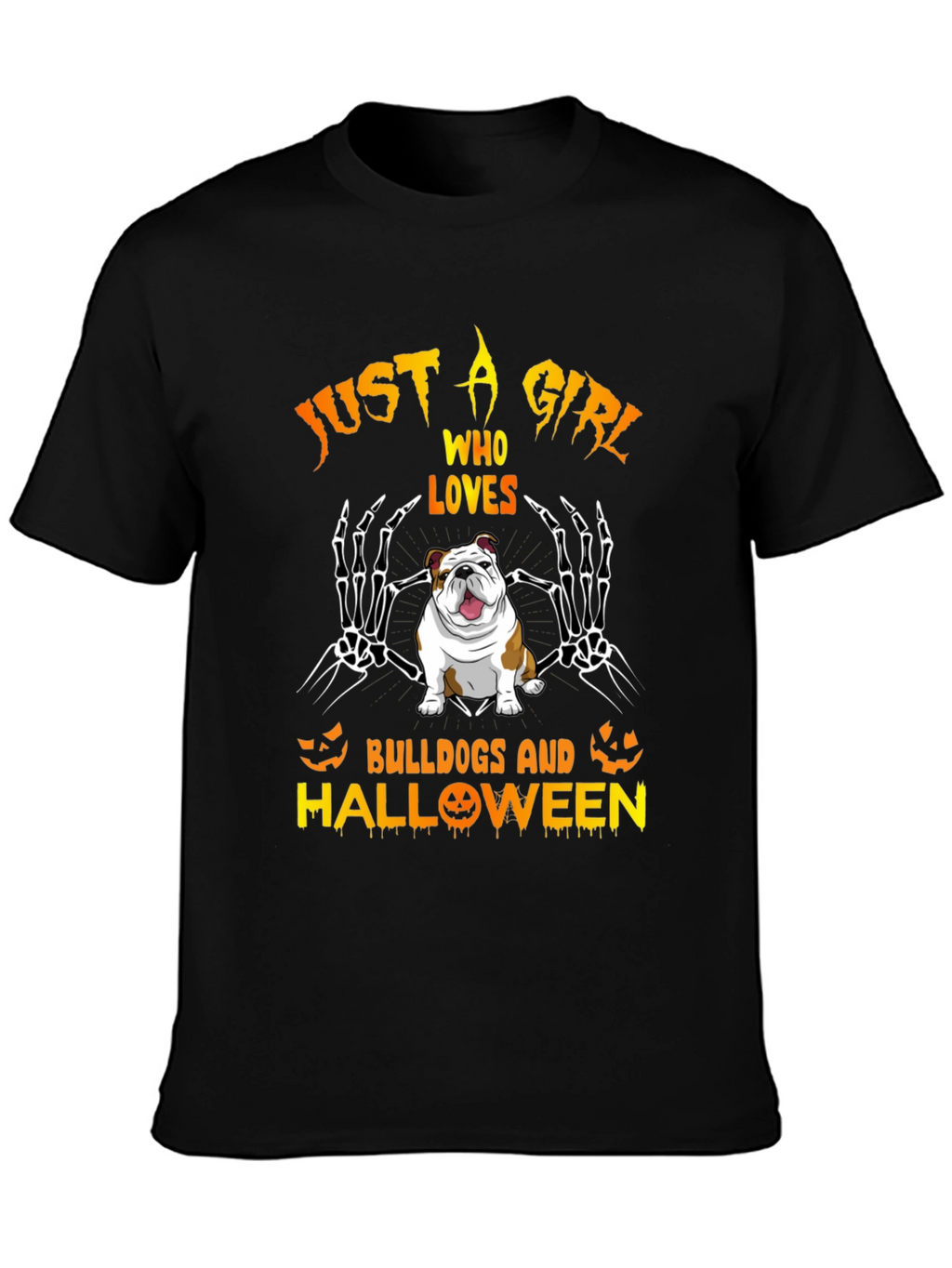 Bulldog Halloween Graphic Tee