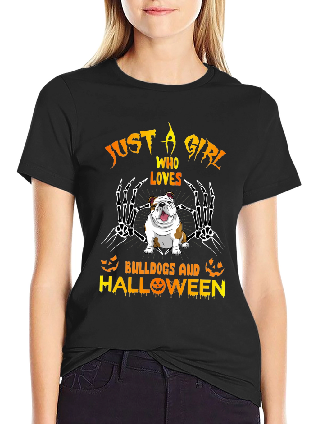 Bulldog Halloween Graphic Tee