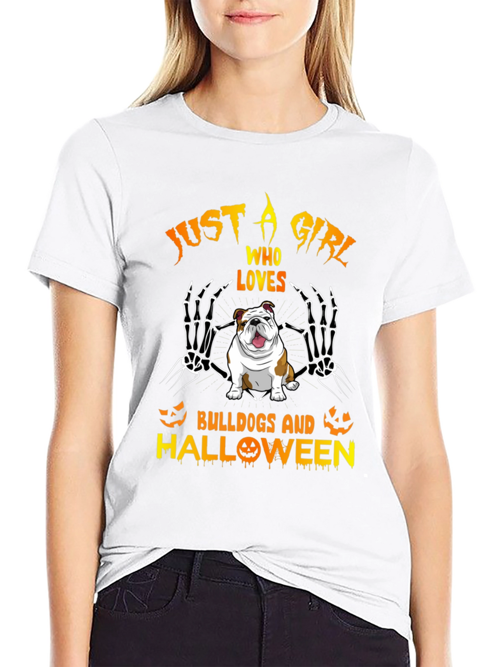 Bulldog Halloween Graphic Tee