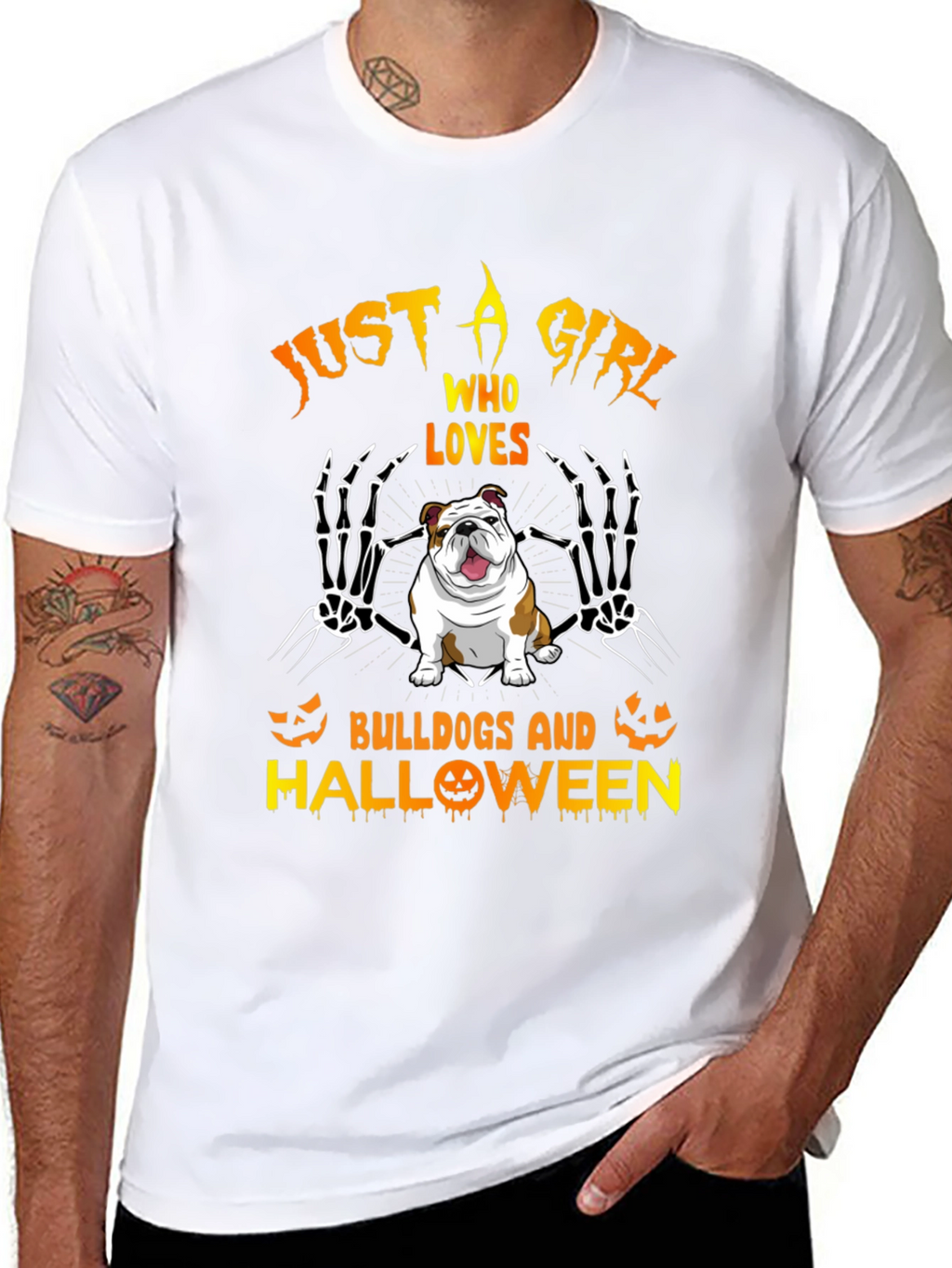 Bulldog Halloween Graphic Tee