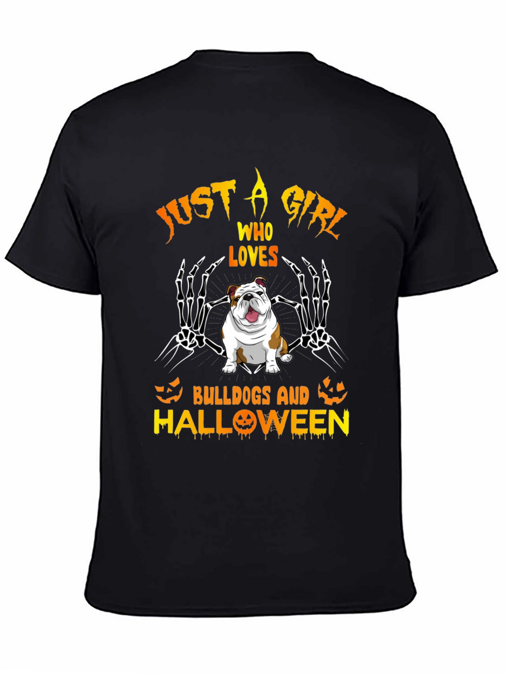 Bulldog Halloween Graphic Tee