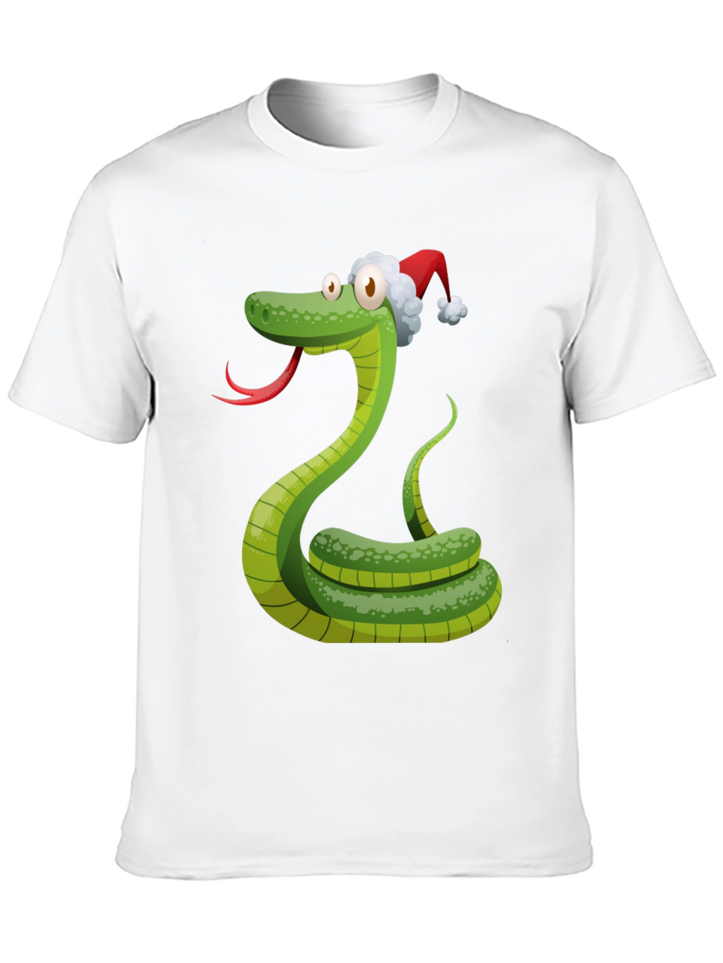 Festive Snake Tee - Holiday Cartoon Reptile