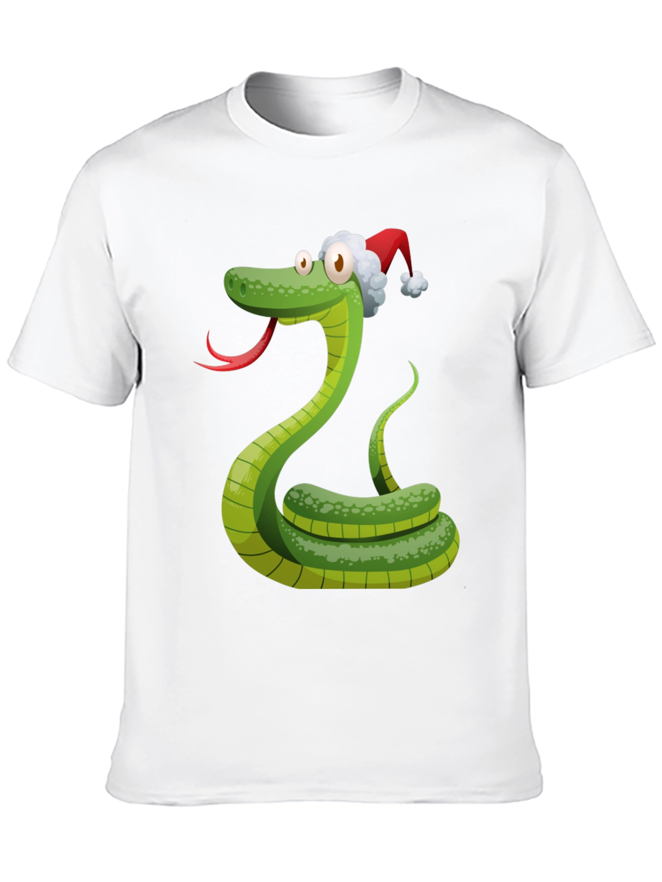 Festive Snake Tee - Holiday Cartoon Reptile