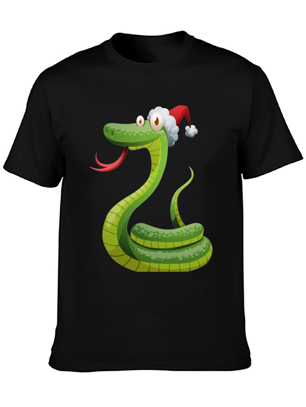 Festive Snake Tee - Holiday Cartoon Reptile