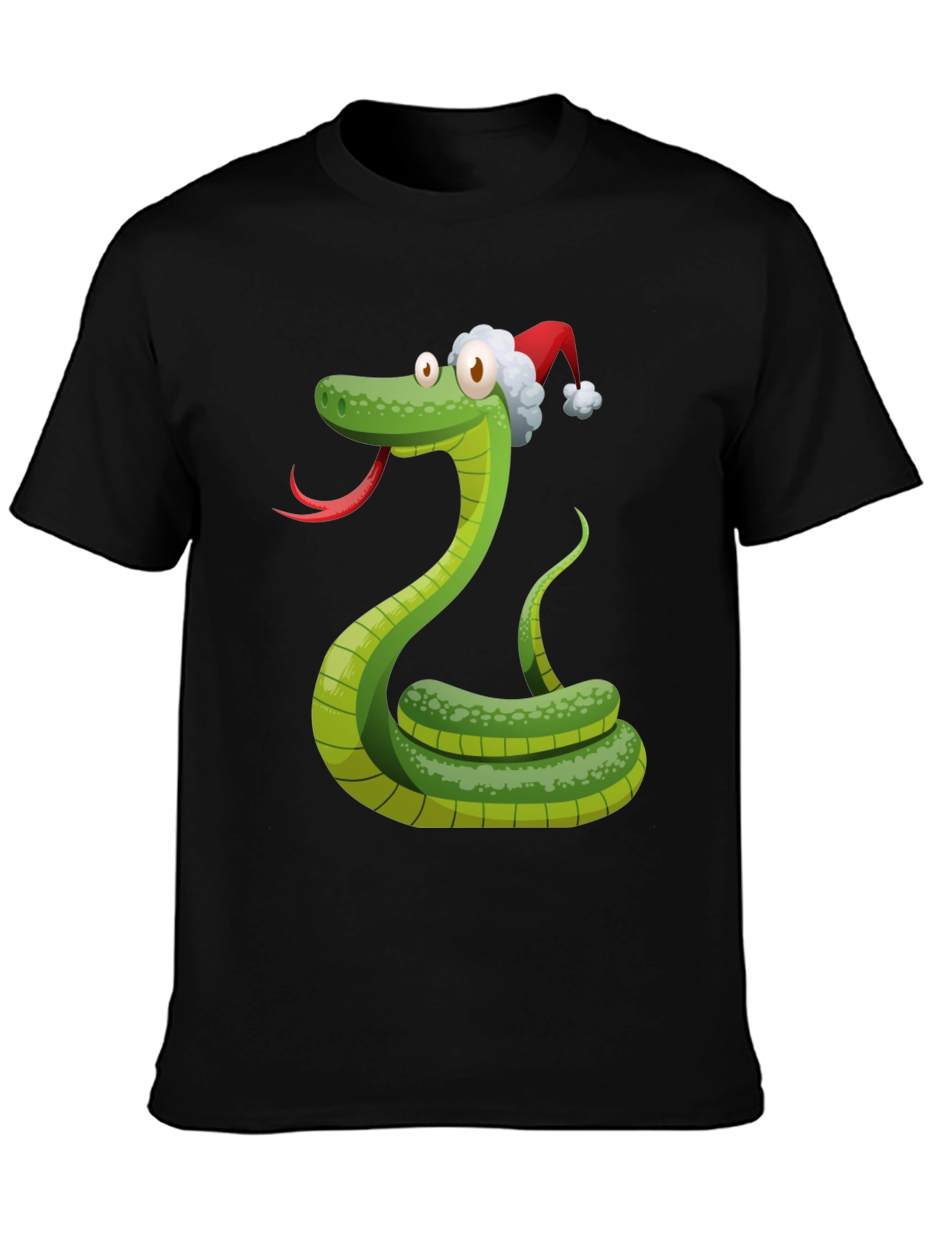 Festive Snake Tee - Holiday Cartoon Reptile