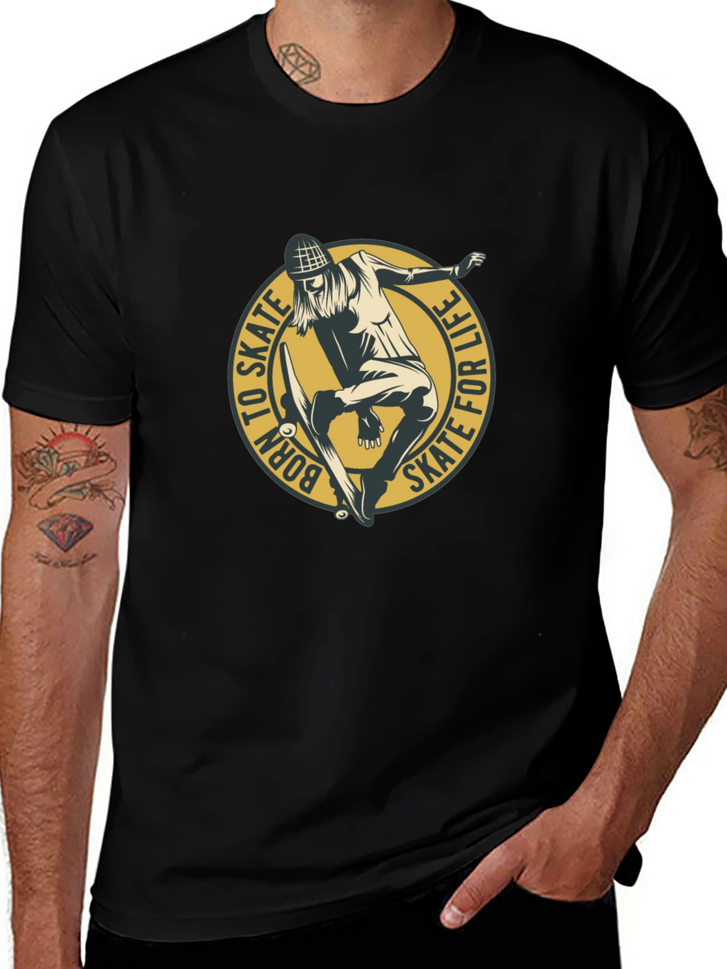 Skate for Life Graphic Tee - Black