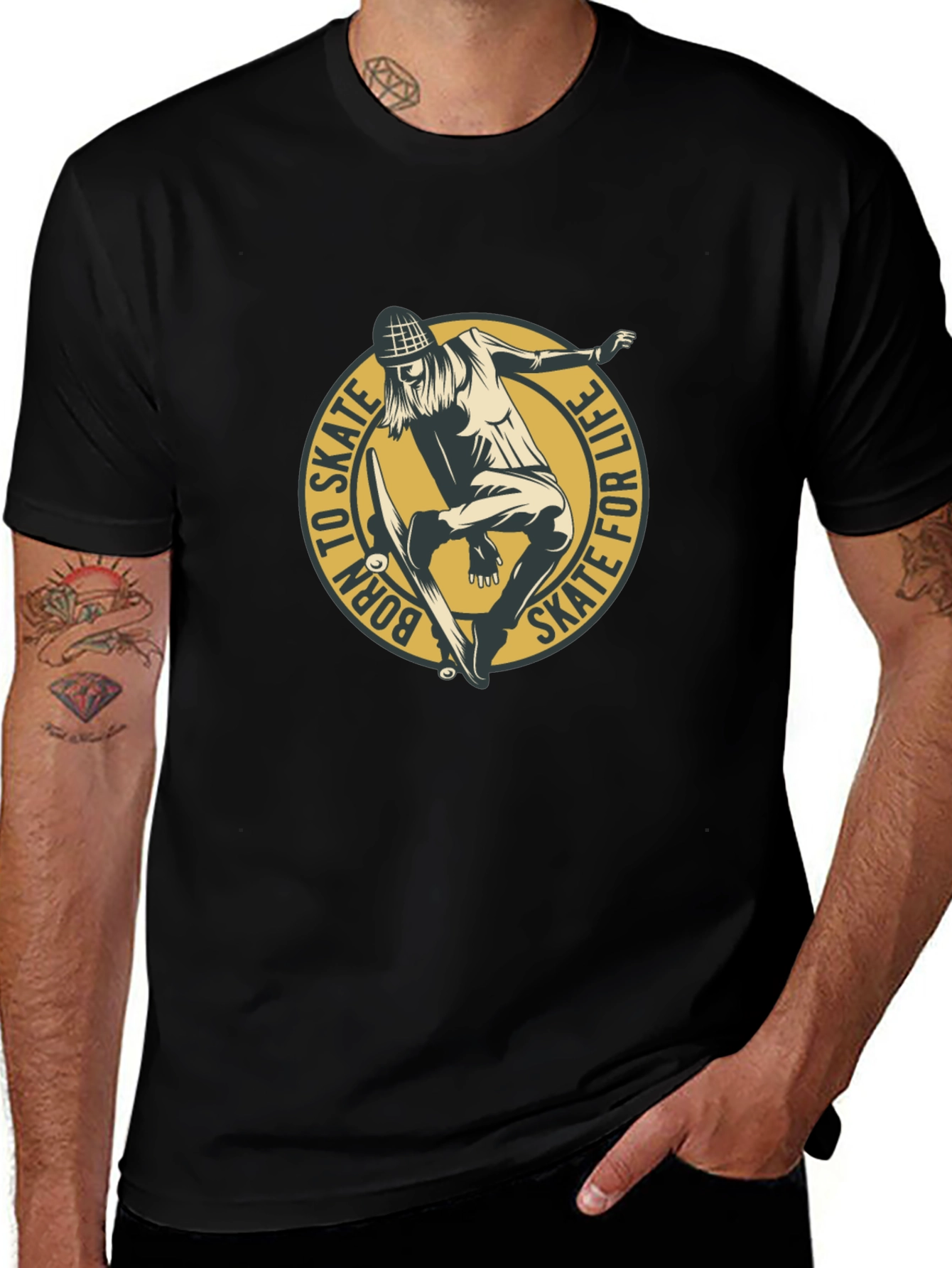 Skate for Life Graphic Tee - Black