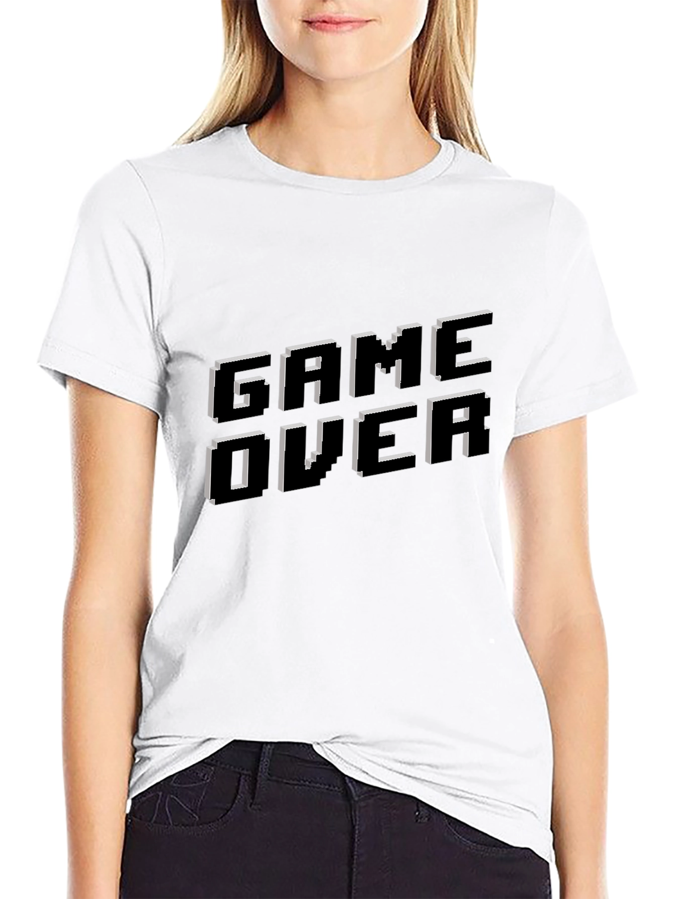 Game Over Pixel Art T-Shirt - Gamer Style Tee