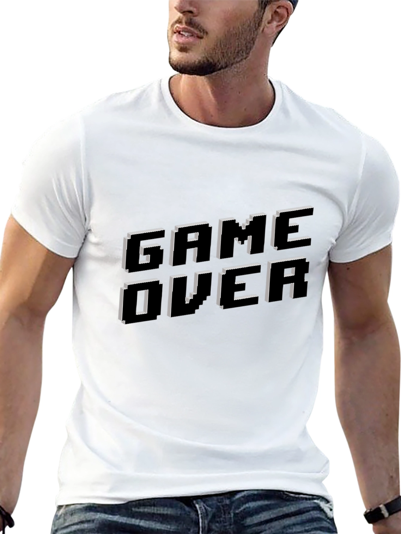 Game Over Pixel Art T-Shirt - Gamer Style Tee